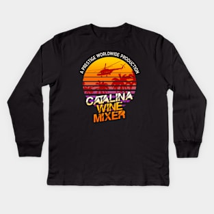 Catalina Wine Mixer retro Kids Long Sleeve T-Shirt